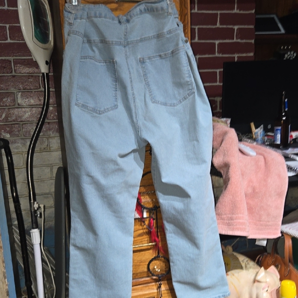 Woman Within Light Wash High-Rise Jeans - Picture 6 of 6